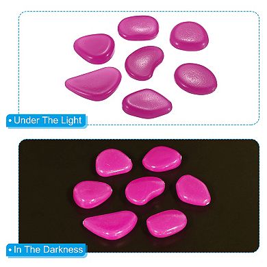 Glow Rocks Glow Pebbles Decoration in the Dark, Luminous Stones Decor DIY Decorative for Garden