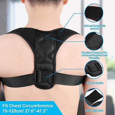 Unisex Adjustable Back Posture Corrector Clavicle Belt Shoulder Support Strap
