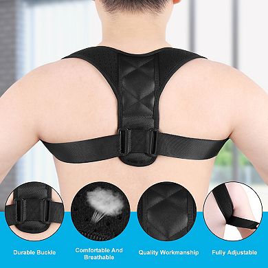 Unisex Adjustable Back Posture Corrector Clavicle Belt Shoulder Support Strap