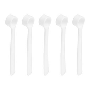 5 pc Teaspoon Micro Scoops 500 Milligram Mini Powder Scoops Mini Measuring Spoons, White