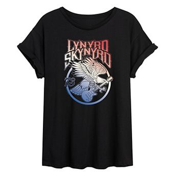 Juniors' Lynyrd Skynyrd Gradient Oversized Tee