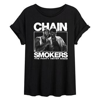Juniors' The Chainsmokers The Party Never Ends Oversized Tee