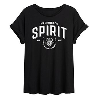 Juniors' Washington Spirit Industrial Oversized Tee
