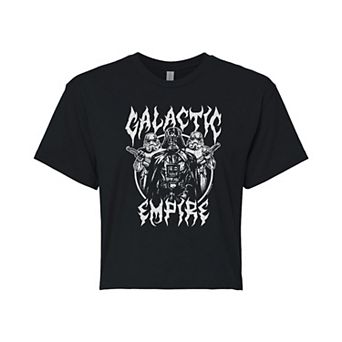 Juniors' Star Wars Darth Vader & Stormtroopers Galactic Empire Cropped Tee