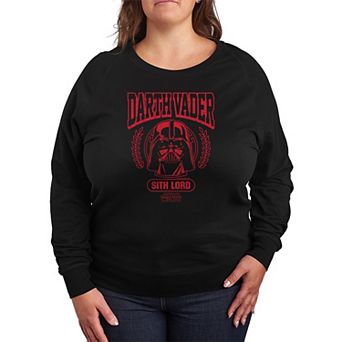 Plus Size Star Wars Darth Vader Collegiate French Terry Long Sleeve Tee