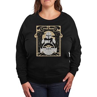 Plus Size The Mandalorian Mando Celestial French Terry Long Sleeve Tee