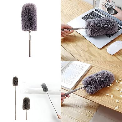 Adjustable Microfiber Feather Duster Household Cleaning