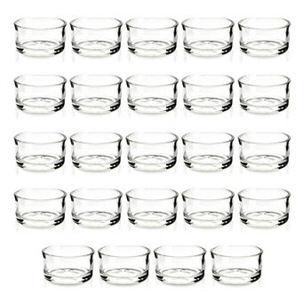 Glass Tea Lights Candle Holder 1" x 2" 24 pc