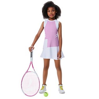 Kids Girls Outdoor Sports Sleeveless Dress with Pockets Tennis Golf Outfit Athletic