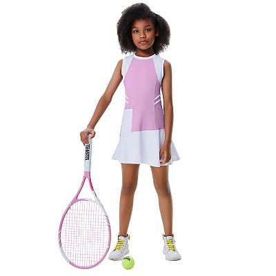Kids Girls Outdoor Sports Sleeveless Dress with Pockets Tennis Golf