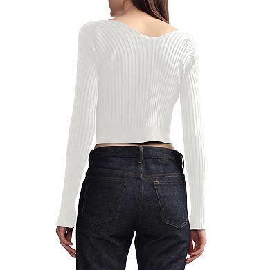 Women's Shrug Sweaters Long Sleeve Ruffle Rib Knit Bolero Open Front Cropped Cardigan