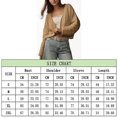Womens Cropped Open Front Strip Rib Textured Cardigan with Curved Hem Trendy Sweater Knit Shrugs