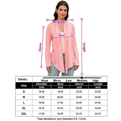 Womens Cropped Open Front Strip Rib Textured Cardigan with Curved Hem Trendy Sweater Knit Shrugs