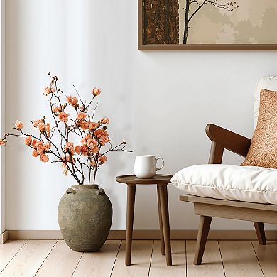 LuxenHome Rustic Brown Terracotta Cauldron 15.4-Inch Tall Vase