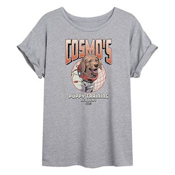 Juniors' Marvel Guardians of the Galaxy Cosmo's Puppy Training Academy Oversized Tee