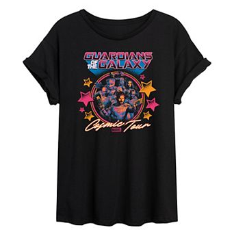Juniors' Marvel Guardians of the Galaxy Cosmic Tour Oversized Tee