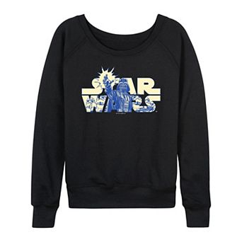 Women's Star Wars Darth Vader & Stormtroopers Logo French Terry Long Sleeve Tee
