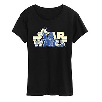Women's Star Wars Darth Vader & Stormtroopers Logo Graphic Tee
