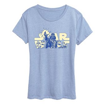 Women's Star Wars Darth Vader & Stormtroopers Logo Graphic Tee