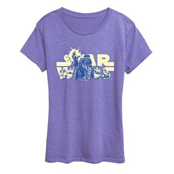 Women's Star Wars Darth Vader & Stormtroopers Logo Graphic Tee