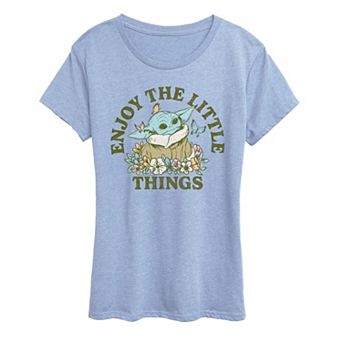 Women's The Mandalorian Grogu Enjoy The Little Things Graphic Tee