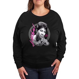 Plus Size Aretha Franklin Queen Of Soul French Terry Long Sleeve Tee