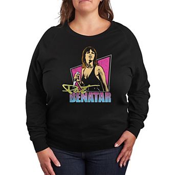 Plus Size Pat Benatar Cameo French Terry Long Sleeve Tee