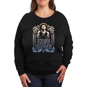 Plus Size Kane Brown Portrait French Terry Long Sleeve Tee