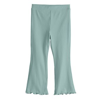 Girls 4-12 Jumping Beans® Ribbed Lettuce Hem Flare Leggings