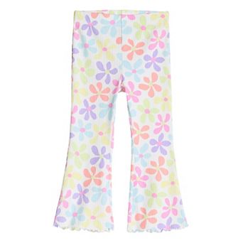 Girls 4-12 Jumping Beans® Ribbed Lettuce Hem Flare Leggings
