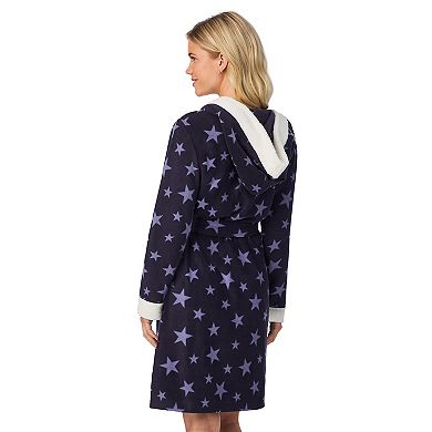 Women's Cuddl Duds® Hooded Long Sleeve Sherpa Trim Robe