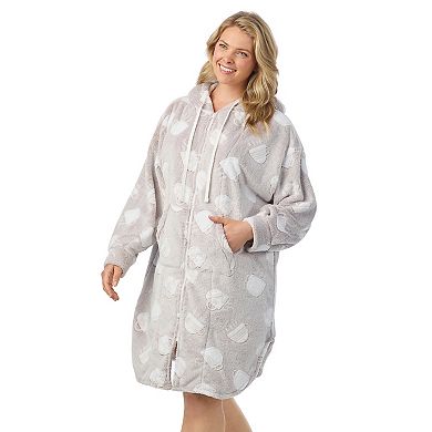 Plus Size Cuddl Duds® Hooded Zip Robe