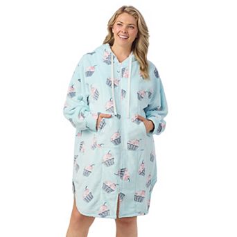 Plus Size Cuddl Duds® Hooded Zip Robe