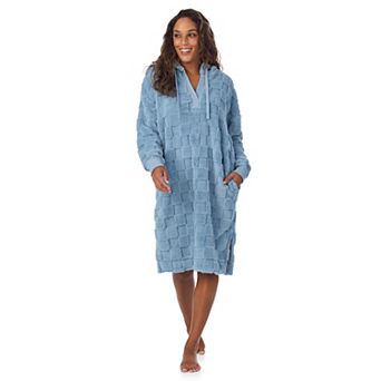 Women's Cuddl Duds® Plush Hooded Midi Lounger
