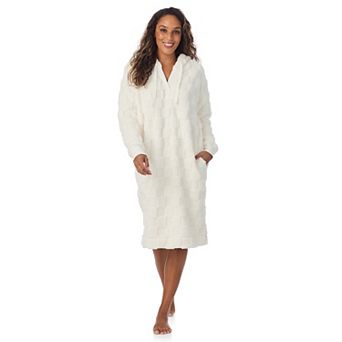 Women's Cuddl Duds® Plush Hooded Midi Lounger