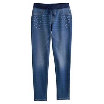 Girls 4-18 SO® Adaptive Ribbed Waist Jegging