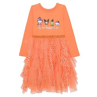 Girls 4-12 Hello Kitty and Friends Happy Halloween Dress
