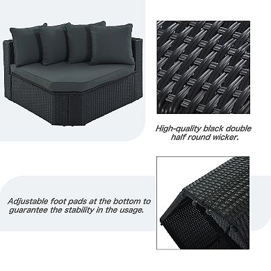 Merax 7-piece Outdoor Wicker Sofa Set