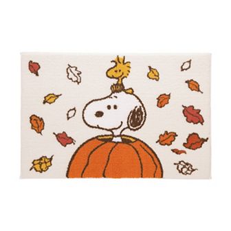Celebrate Together™ Fall Peanuts Snoopy & Woodstock Halloween Pumpkin 20" x 30" Throw Rug