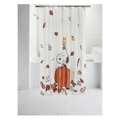 Celebrate Together™ Fall Peanuts Snoopy & Woodstock Halloween Pumpkin Shower Curtain