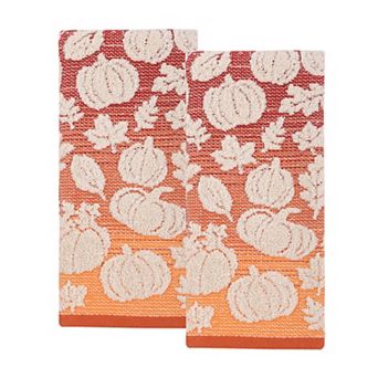 Celebrate Together™ Fall Ombre Pumpkin Hand Towel 2-Pack