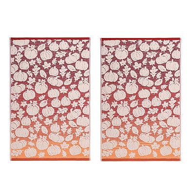 Celebrate Together™ Fall Ombre Pumpkin Hand Towel 2-Pack