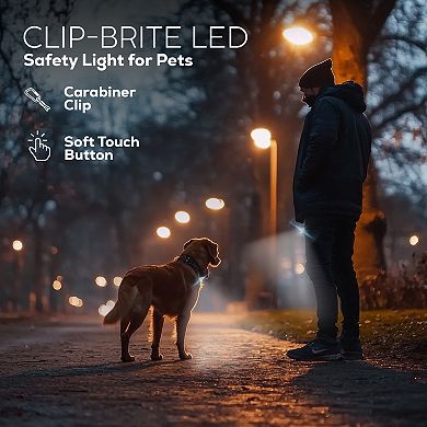 Precious Tails Pilot & Scout Clip-Brite LED Safety Light for Pets