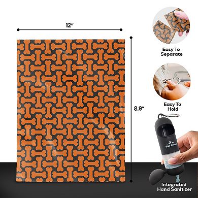 Precious Tails Pilot & Scout Sani N Bag Dog Waste Bag Dispenser with Built-In Hand Sanitizer Compartment