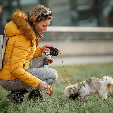 Precious Tails Pilot & Scout Sani N Bag Dog Waste Bag Dispenser with Built-In Hand Sanitizer Compartment