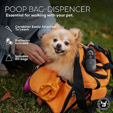 Precious Tails Flash N Bag Dog Waste Bag Dispenser with LED Flashlight
