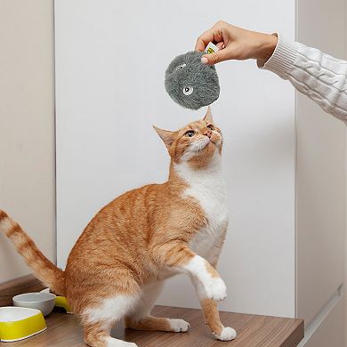Precious Tails 3-Pack Chirp N Play Fluffy Interactive Cat Toy with Sound