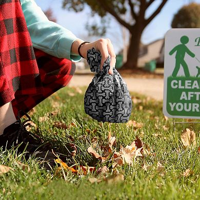 Precious Tails Sani N Bag Dog Waste Bag Dispenser with Built-In Hand Sanitizer Compartment