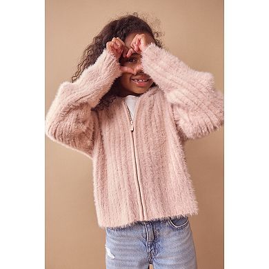 Girls 4-12 NEXT Pink Fluffy Hoodie