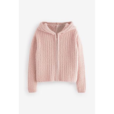 Girls 4-12 NEXT Pink Fluffy Hoodie
